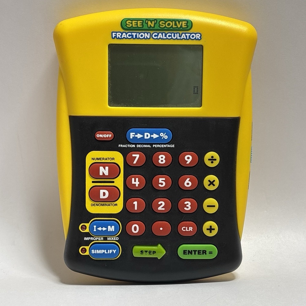 Educational Insights See 'N' Solve Fraction Calculator Tested Working